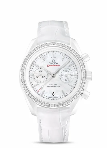 Omega Speedmaster Moonwatch Co-Axial White Side of the Moon Diamond 311.98.44.51.55.001 (31198445155001)